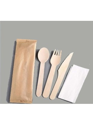 AAA級 16 CM 白樺木(餐具4 合 1 套裝) 500套